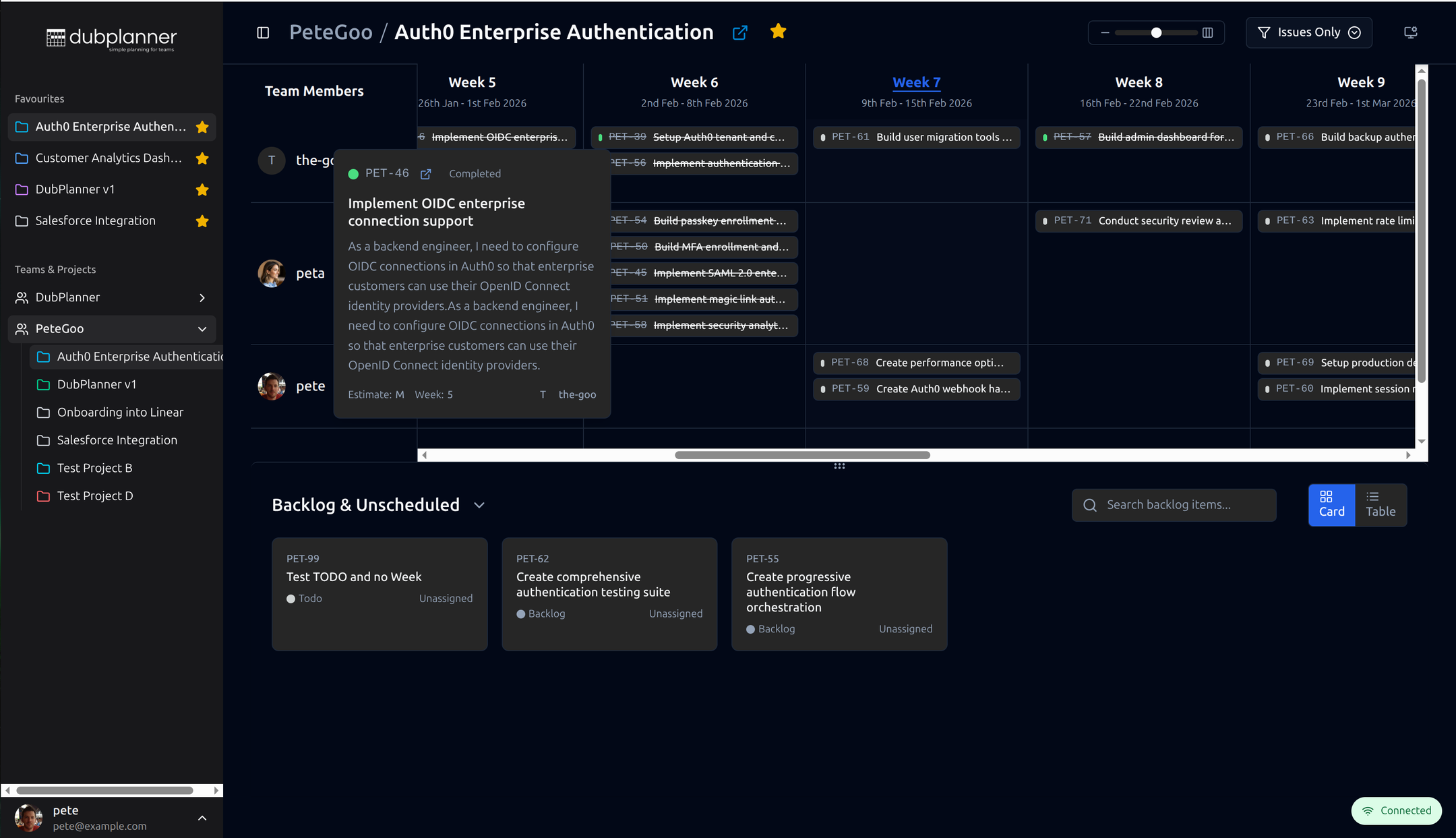 Dubplanner dark mode