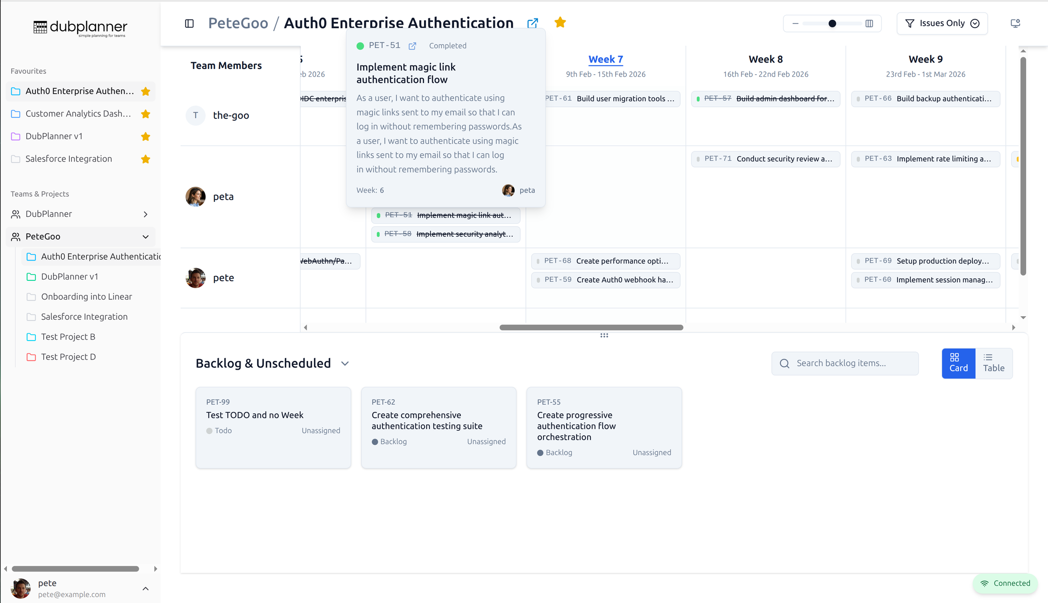Dubplanner ticket details